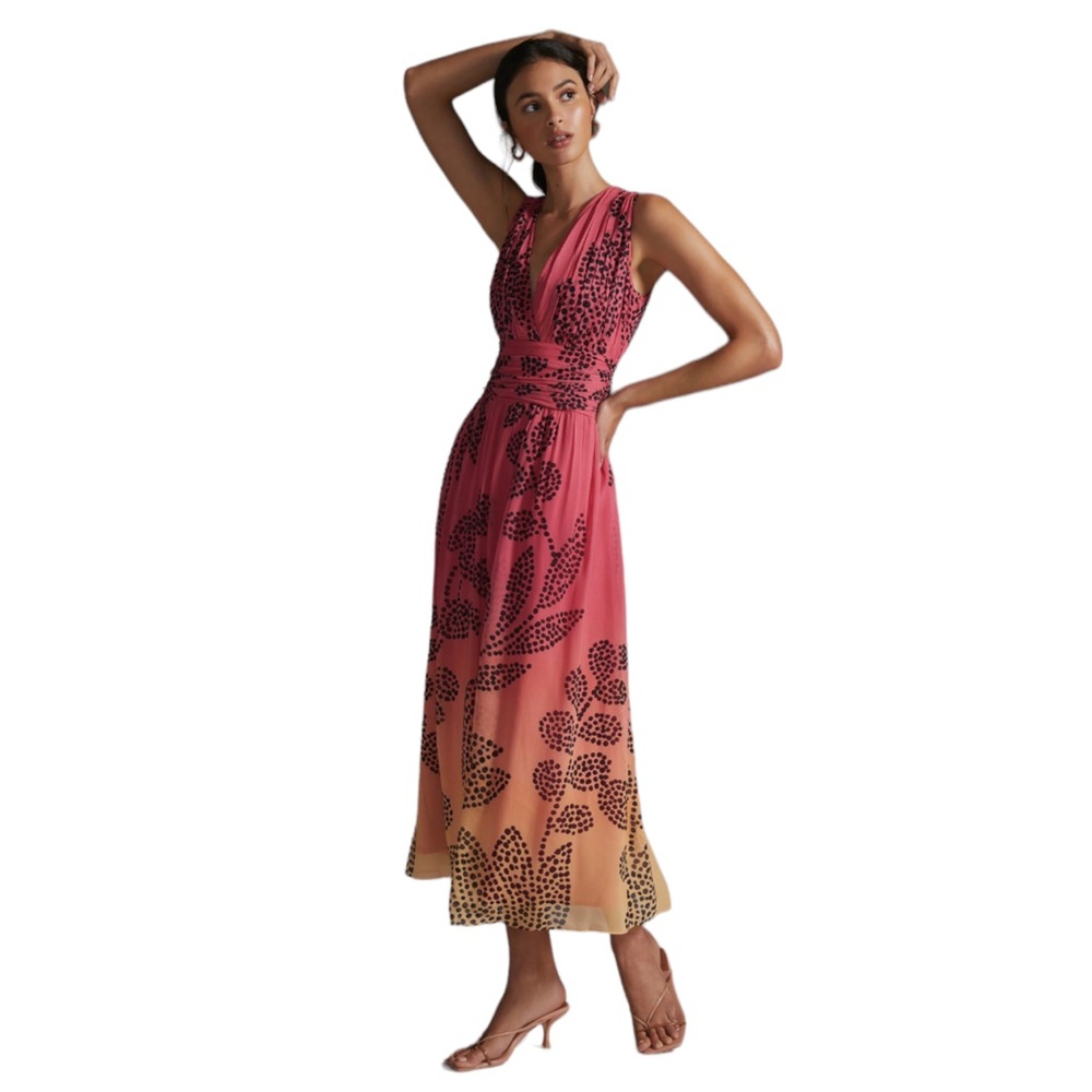 Verb by Pallavi Singhee V-Neck Ombre Maxi Dress